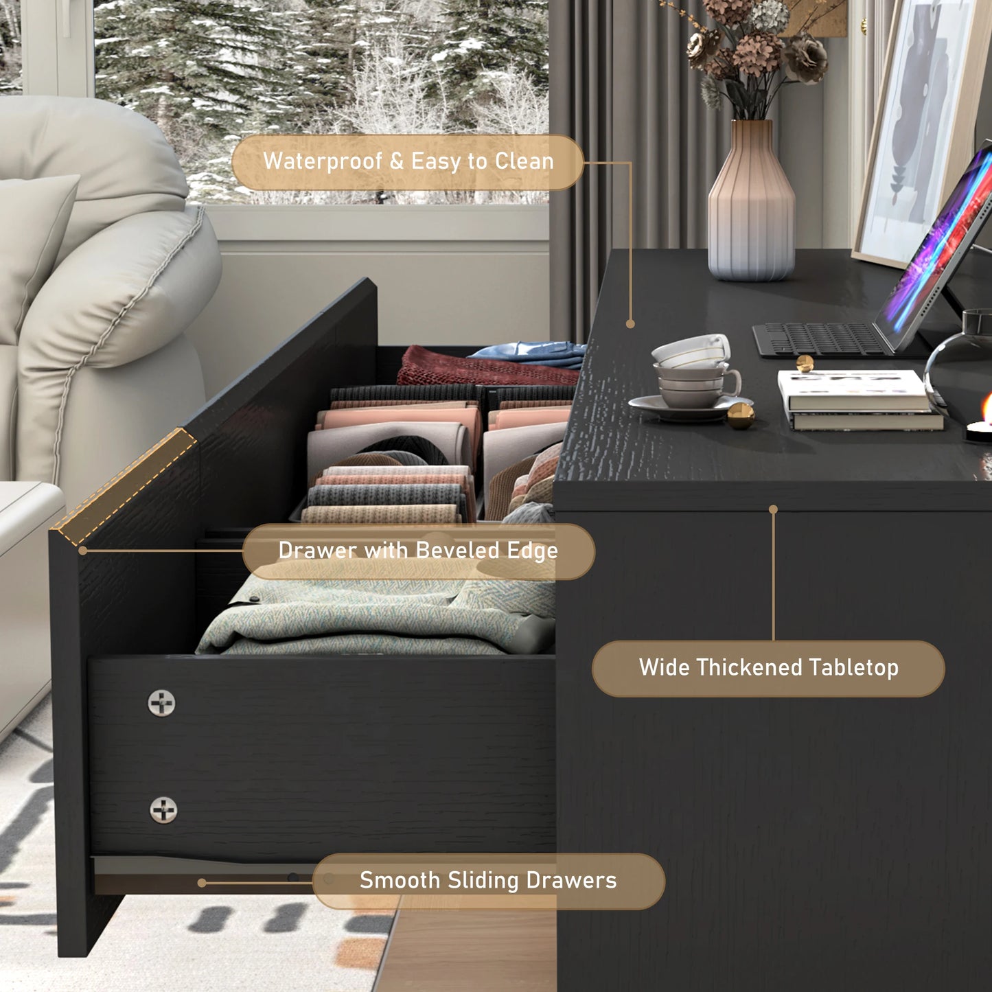 Wood Chest Dresser