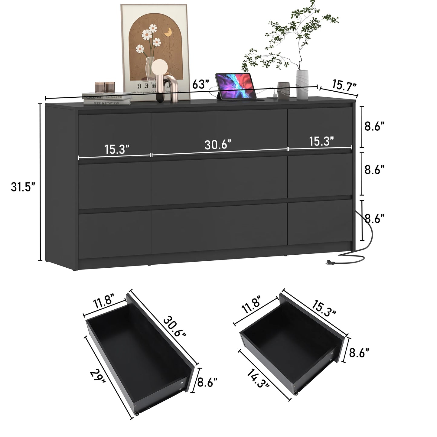 Wood Chest Dresser