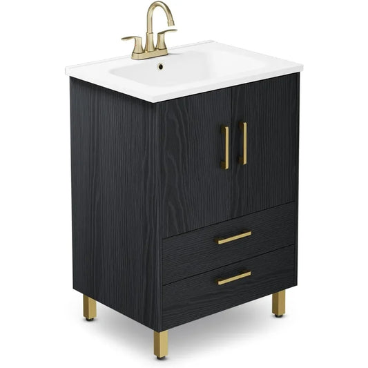 2 Drawers Bathroom Storage Cabinet