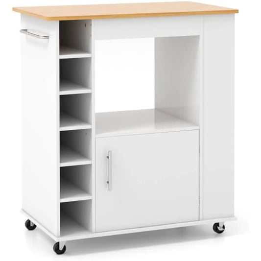Bamboo Top  Kitchen Cart