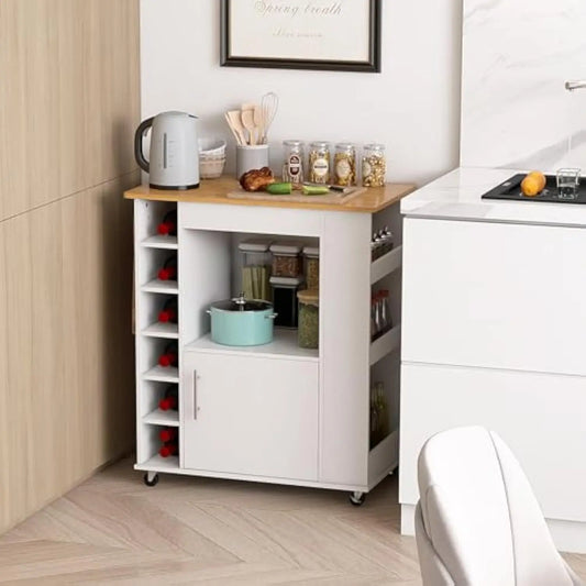 Bamboo Top  Kitchen Cart
